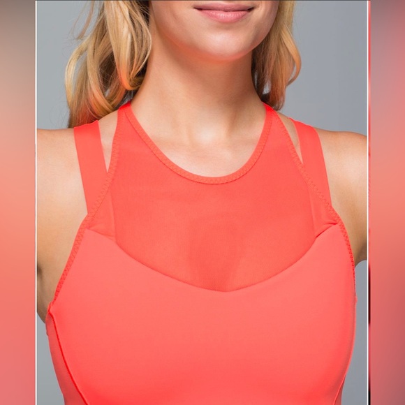 Lululemon Running In The City Tank Orangeish Size 2 - Picture 7 of 15